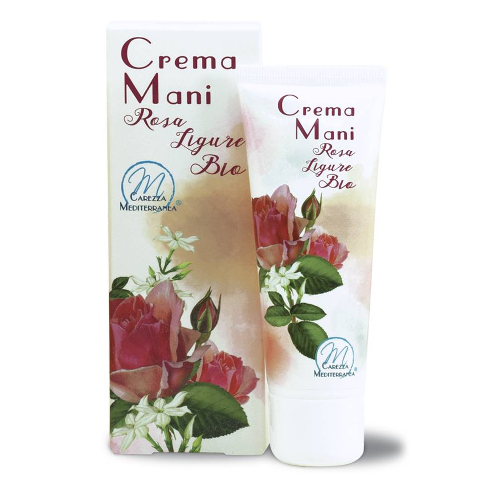 Pilogen Carezza Crema Mani alla Rosa Ligure BIO 75ml - Carezza Mediterranea Saldi Di Fabbrica