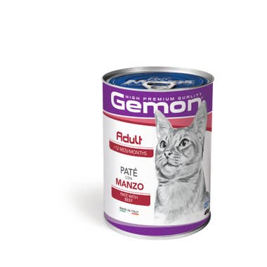 Clarins Gemon Paté Con Manzo Cibo Umido Gatti Adulti Barattolo 400 g
