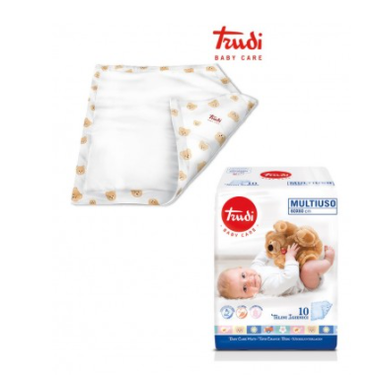 Clarins Trudi Baby Care Telini Multiuso 60x60cm 10 Pezzi Nuovo