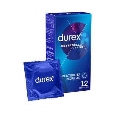 Clarins Durex Settebello Jeans Profilattico 12 Pezzi Comfort Sicuro