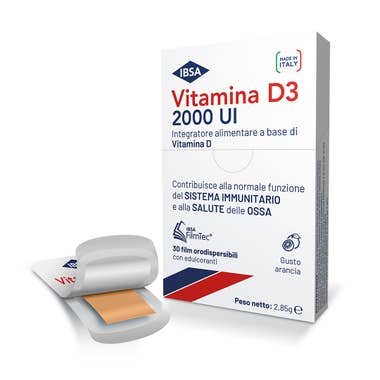 Clarins Ibsa Vitamina D3 2000UI: Film Orodispersibili da 30 Pezzi