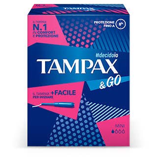 Clarins Tampax&Go Mini 18 Assorbenti Interni Flussi da Molto Leggeri a Leggeri