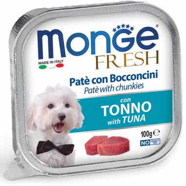 Clarins Monge Fresh Paté Bocconcini Con Tonno Cibo Umido Per Cani Adulti 100g