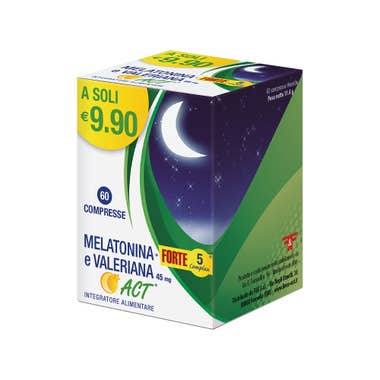 Clarins Melatonina Act 1mg + Valeriana 5 Complex Forte 60 Compresse
