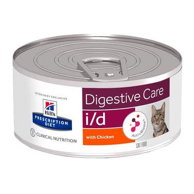 Clarins Hill's Prescription Diet I/D Digestive Care Bocconcini Di Pollo Per Gatti Lattina 156g