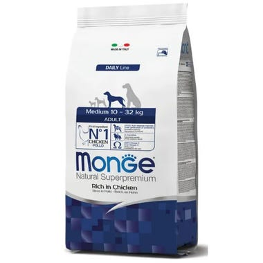 Clarins Monge Ricco Di Pollo Cibo Secco Cani Adulti Taglia Media Sacco 12Kg Cyber Monday