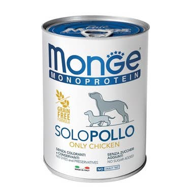 Clarins Monge Monoprotein Solo Pollo Cibo Umido Per Cani Adulti 400g