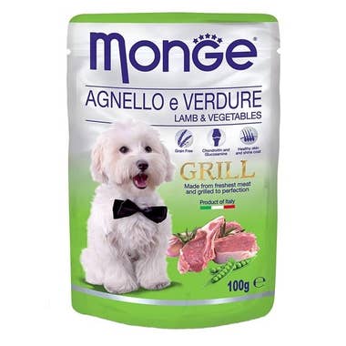 Clarins Monge Grill Agnello E Verdure Cibo Umido Per Cani Adulti 100g