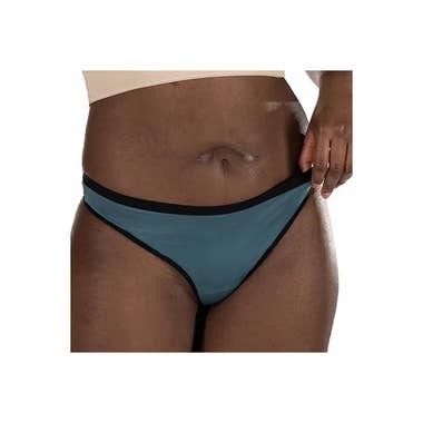 Clarins Fluyda Tanga Linea Basic Mutandina Assorbente Nero/Petrolio Taglia L