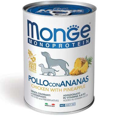 Clarins Monge Monoprotein Pollo Con Ananas Cibo Umido Per Cani Adulti 400g