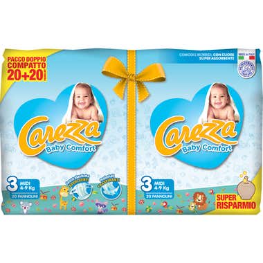 Clarins Pannolini Carezza Baby Comfort Midi 4-9Kg 40 Pezzi