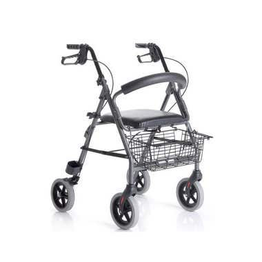 Clarins Deambulatore Rollator Alluminio 4 Ruote Con Sedile Mopedia